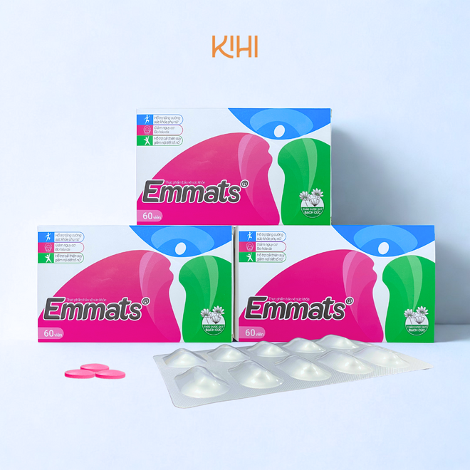 Thực phẩm bảo vệ sức khỏe Viên Cân Bằng Nội Tiết Emmats hộp 60 viên